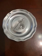 WLRC SMall Pewter Dog Show Award Plaque By Pewtarex 4"