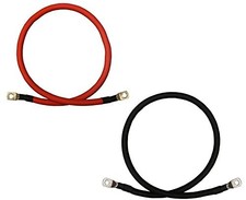 4 AWG Gauge Red  Black Pure Copper Battery Inverter Cables Solar, RV, Car, B...
