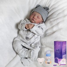 Realistic Reborn Baby Newborn Dolls Lifelike Sleeping Boy Doll Vinyl Silicone