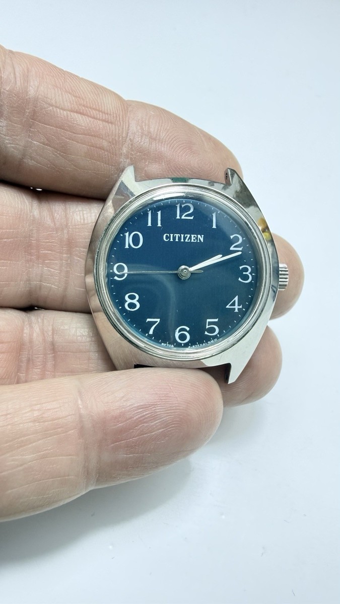Vintg Citizen Manual Winding 8270 Tiffany Blue Color Dial Men's
