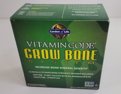 Garden of Life Vitamin Code Grow Bone System Calcium 210ct Exp07/2025