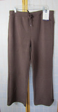 NWT Member's Mark Luxe Knit Brown Drawstring Wide Leg Pants Women's XXL