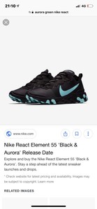 react element 55 black aurora green uk