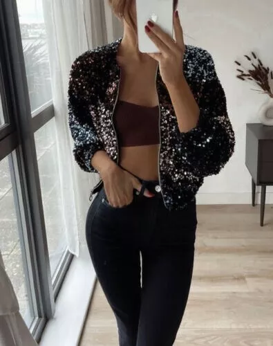 Zara glitter clearance jacket