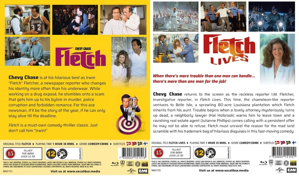 Fletch (1985) and Fletch Lives (1989) Blu-Ray Bundle BRAND NEW (USA Compatible) Foto 2 de 2