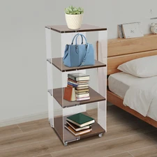 360?? Rotating Bookshelf 3 Tier Bookcase Storage Shelf Freestanding Display Rack