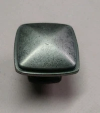 Transitional Square Shaped Cabinet Door Knob Pull Richelieu Pewter Hardware