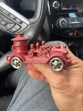 antique cast iron ac williams minty fire pumper truck clean!