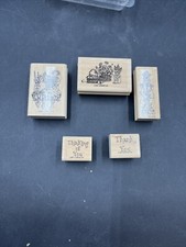Stampin Up Rubber Stamp Lot 5pcs