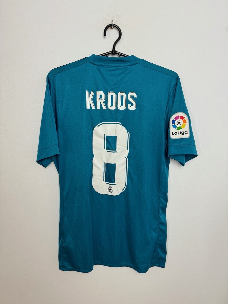 REAL MADRID 2017/2018 THIRD FOOTBALL SHIRT #8 KROOS ADIDAS JERSEY
