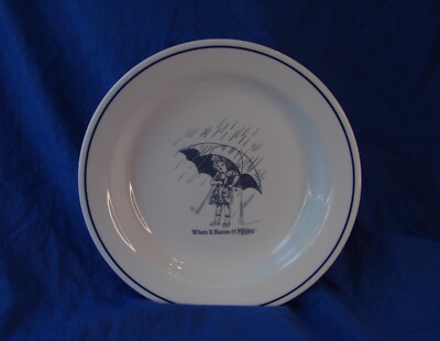 Corelle MORTON SALT When It Rains It Pours 8.5'' Rimmed Soup Bowl Corning VTG #1