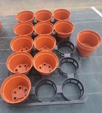 Pannello portavasi con 15 vasi tondi cm 10x7,5 litri 0,45 piante, fiori, vivaio