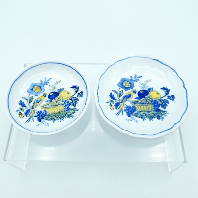 Antike Spode Blue Bird Schale Schmuckstück zwei kleine Schalen S3274 Design blau & weiß