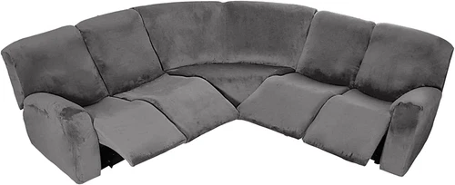 Anbausofabezug 5-Sitzer Ecksofa Couch Schonbezug Stretch Möbelbezug - Bild 53 von 134