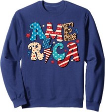 America 4th Of July Independence Day 1776 Vintage Unisex Crewneck Sweatshirt