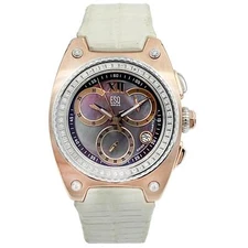 ESQ Movado Fusion Retrograde Gold Tone Steel MOP Dial Ladies Watch 07101300