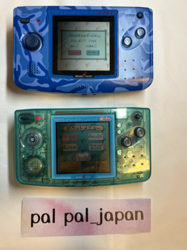 Neo Geo Pocket Color SNK Console Camouflage Blue & Crystal Blue two units - Afbeelding 1 van 10
