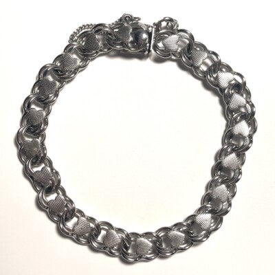 Sterling Silver Double Link Charm Bracelet Xolo Homage Double Link