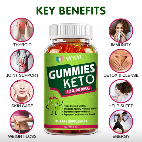 KETO BHB Gummies PURE Ketone FAT BURNER Advanced Weight Loss Diet Pills Ketosis - Picture 7 of 14