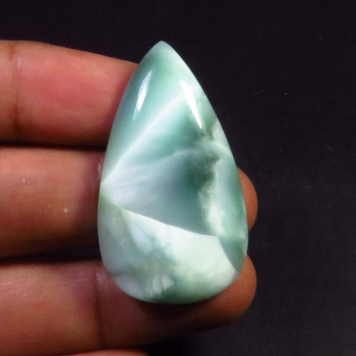 Green Hemimorphite Cabs Loose 39x22x6mm 39Cts Hemimorphite Pear Shape Gems HM-07 - Picture 7 of 9