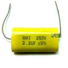 10pcs 2.2uF 250V Metallized Polyester Film Capacitor 5% Audio Crossover Tweeter
