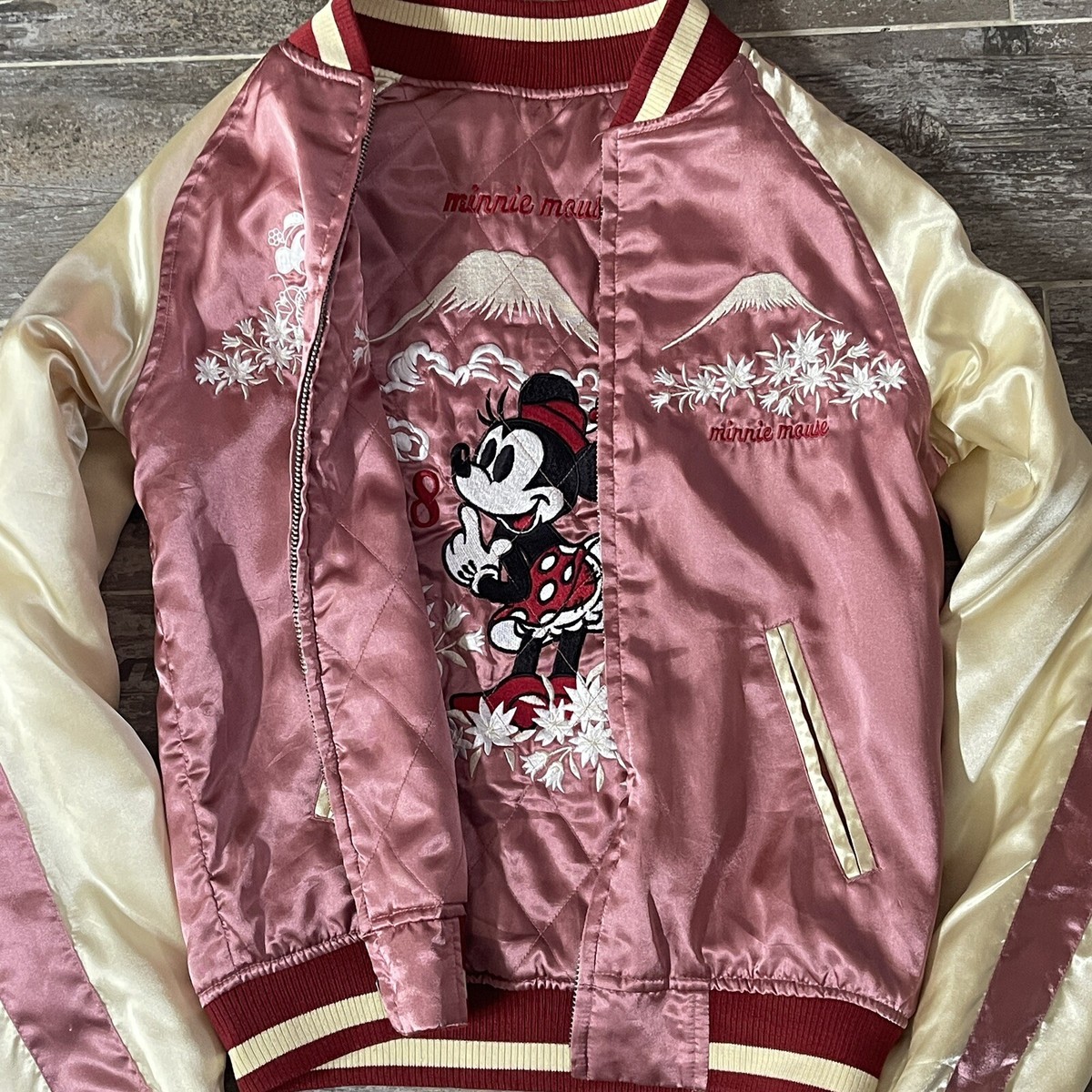 Rare! MINNIE MOUSE DISNEY EMBROIDERED SOUVENIR REVERSIBLE