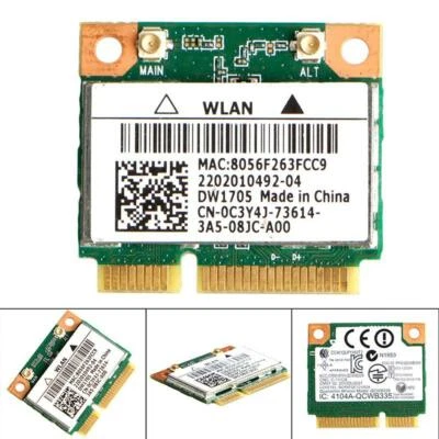 Intel Qualcomm Atheros QCWB335 Wifi Mini Wireless Card CN-0C3Y4J For Dell DW1705 - Image 1 of 4