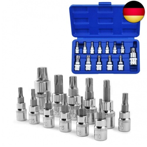Sukudon 13-Teiliges Torx SteckschlüSsel Satz Torx NüSse SteckschlüSsel Satz T8-image