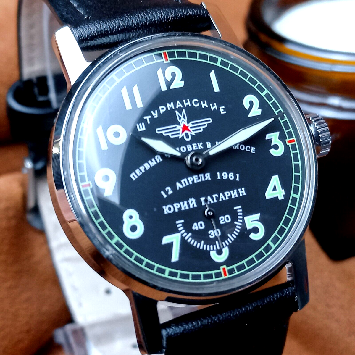 Soviet WristWatch Sturmanskie Vintage Pobeda Mechanical Watch Yuri 