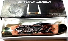 Chipaway Muskrat Bone Pocket knife  Cw-122msrb  New in box  #410