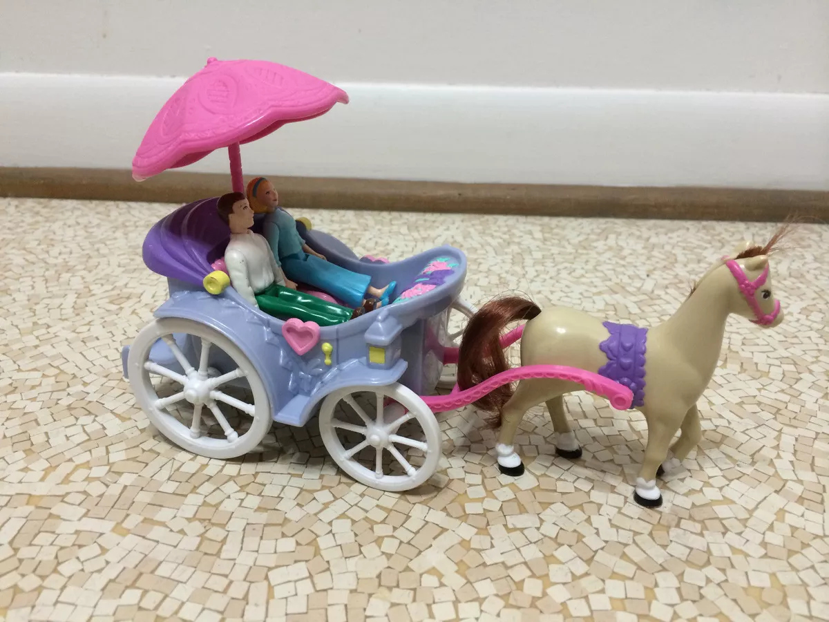 Fisher Price Sweet Street Dollhouse Victorian Horse Picnic Carriage People Lot