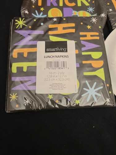 “Happy Halloween” Party Plates Napkins "Trick Or Treat” - Picture 4 of 5