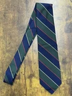 Brooks Brothers Green, Blue, Red & Gold Striped Tie 100% Silk Men's Necktie 57"