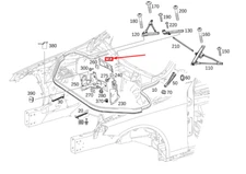 NEW MB S W222 ENGINE BAY CENTRE PARTITION UPPER RIGHT HAND DRIVE A2226209201 GENUINE
