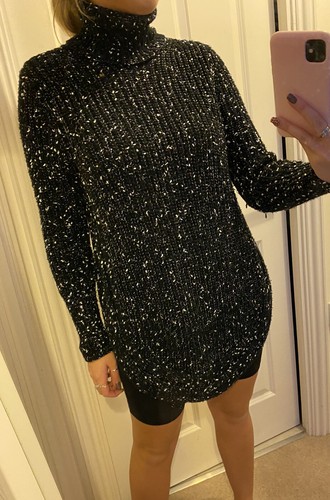 Loose Baggy Roll Neck Jumper Size 