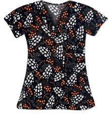 NWT Women's Medium Boo Buds Halloween Print I Love Scrubs Scrub Top