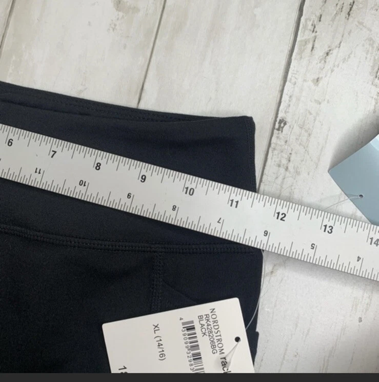 Zella Girls Black Athletic Cropped Leggings Solid Size XL 14/16 *small flaw* - Image 4 of 4