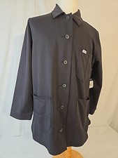 Sz L Lee Shirt Jacket Unionall Women's Top Black Long Sleeve Workwear Duster New