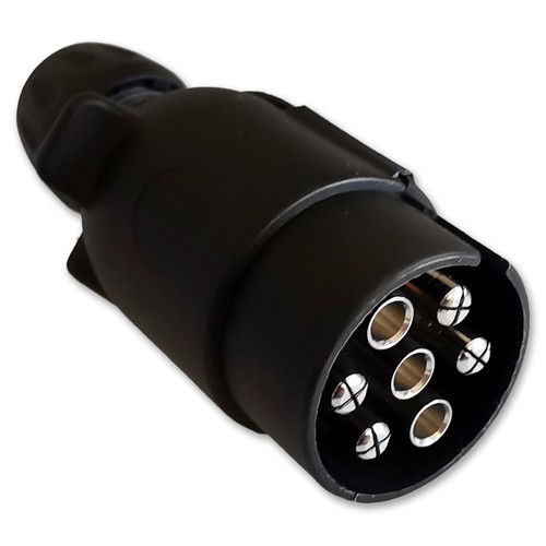 Aspöck Anhängerstecker 7-polig ISO 1724 12V Trailer Stecker Doppel Tülle Ausgang - Bild 2 von 8