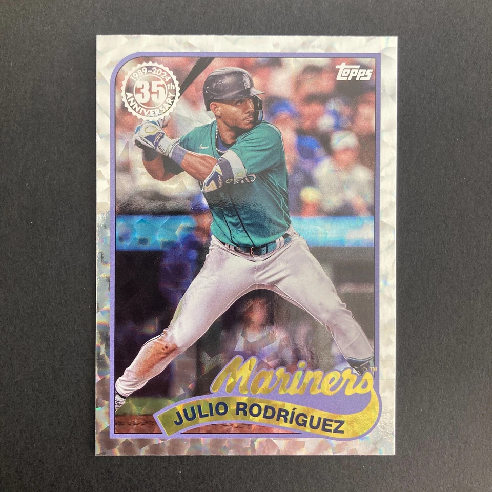 Julio Rodriguez 2024 Topps Series 2 Silver Foil 1989 89B2-9 All Star 89ASB-24 - Image 2 of 4