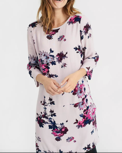 JOULES AMBION LILAC FLORAL PRINT DRESS 