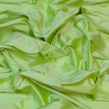 Iridescent Lettuce Dupioni, 100 Silk Fabric, 44"/54" Wide, By The Yard S-249 