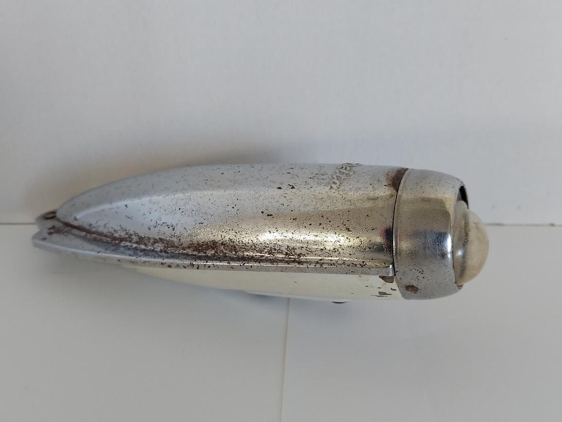 Vintage Delta Bicycle HEAD LIGHT Chrome /White * Bike Torpedo Headlight
