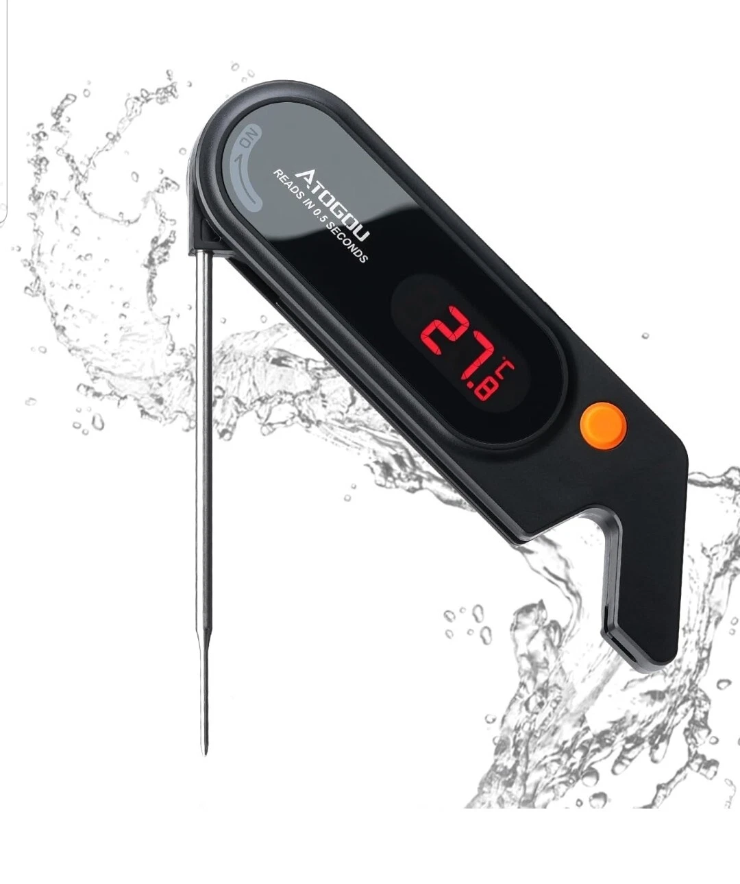 Thermocouple Faster Instant Read Meat Thermometer ±0.3°C, IP67 Waterproof