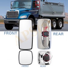 4pcs Chrome Main Mirrorwide Angle Mirror Wheated For Freightliner M2 Columbia