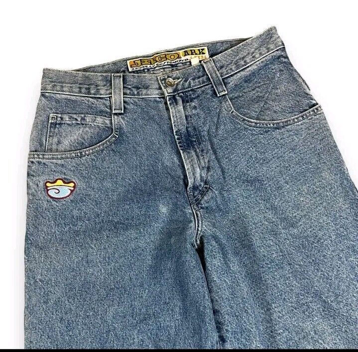 Vintage Rare 90s JNCO Jeans ARK Buggy Logo Embroidery y2k Vintage Rare 90s JNCO Jeans ARK Buggy Logo Embroidery y2k