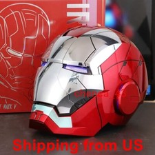 IN US Autoking Iron Man MK5 Helmet Electronic Voice Activated Open Close Mask