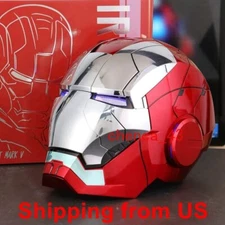IN US!!! Autoking Iron Man MK5 Helmet Electronic Voice Activated Open&Close Mask