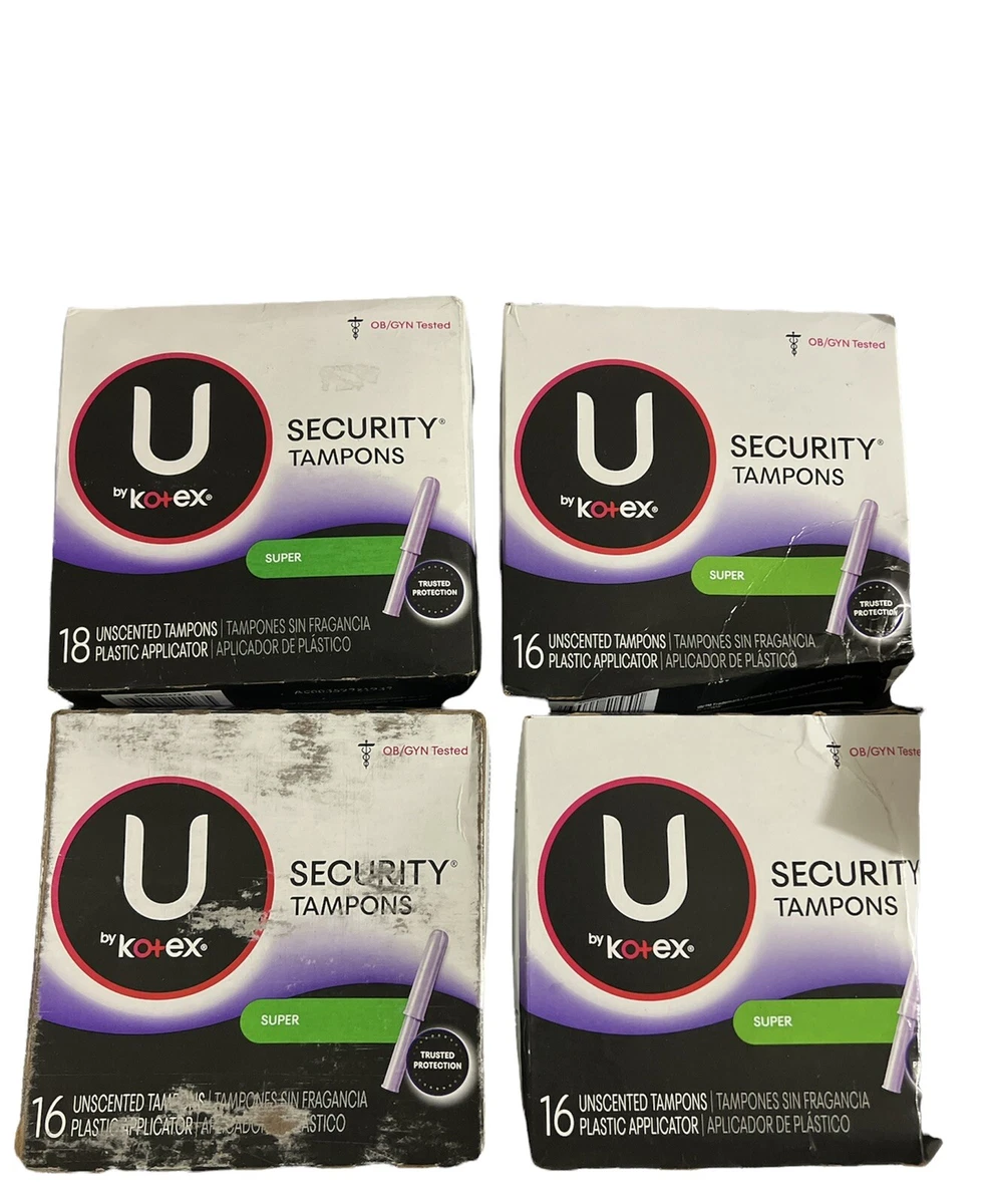 Kotex U Security Tampons, Super Plus Absorbency, Unscented,, 50 OFF