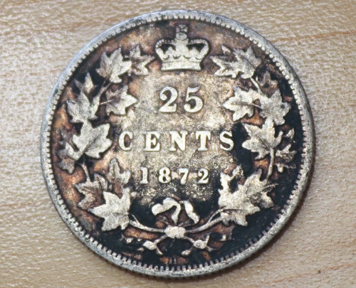 1872 Canada 25 Cents — photo from the most recent tracked eBay sale